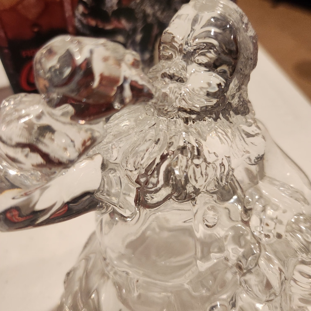 Coke-Cola Clear Glass Santa Claus Figurine - Picture 2 of 11
